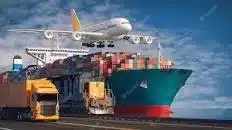 Image of cargo from a ship container on to a freight wagon.