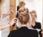 A lady in a ladies hairdressers