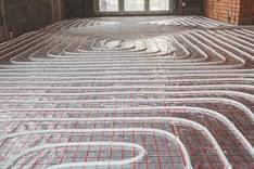 Under floor heating being laid.