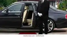 Chauffeur waiting to pick up. Good chauffeuring service.