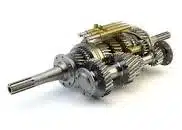 A gearbox waiting to be fixed on to a car