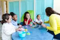 Children at a nursery school.