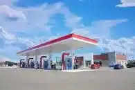 Petrol service station with all the fuels for different vehicles. 