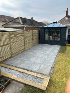 Finished Patio with drainage