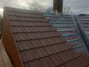 Partially tiled roof